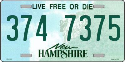 NH license plate 3747375