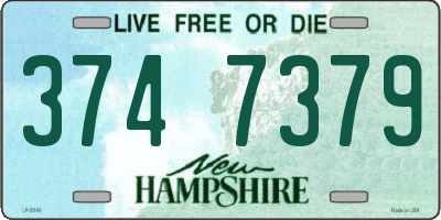 NH license plate 3747379