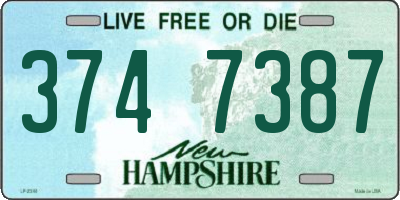 NH license plate 3747387