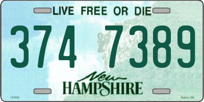 NH license plate 3747389