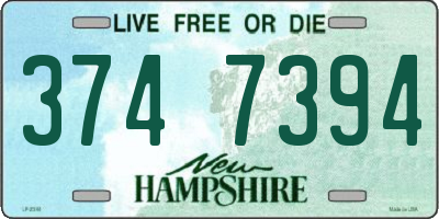 NH license plate 3747394