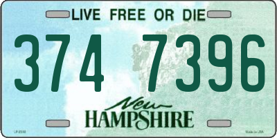 NH license plate 3747396