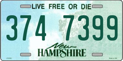 NH license plate 3747399
