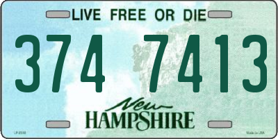NH license plate 3747413