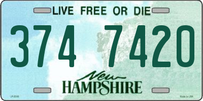 NH license plate 3747420