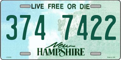 NH license plate 3747422