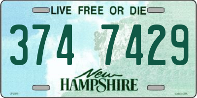NH license plate 3747429