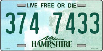 NH license plate 3747433