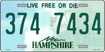 NH license plate 3747434