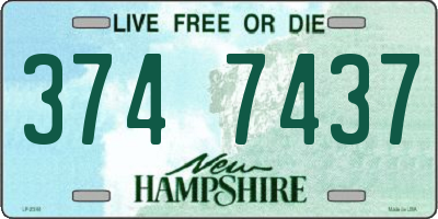 NH license plate 3747437