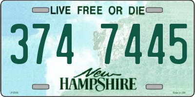NH license plate 3747445