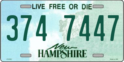 NH license plate 3747447