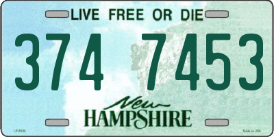 NH license plate 3747453