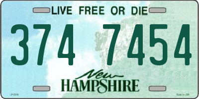 NH license plate 3747454