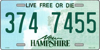 NH license plate 3747455