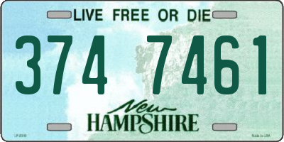 NH license plate 3747461