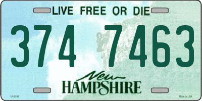 NH license plate 3747463