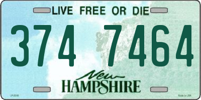 NH license plate 3747464