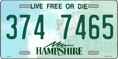 NH license plate 3747465
