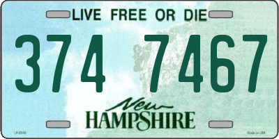 NH license plate 3747467