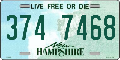 NH license plate 3747468