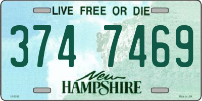 NH license plate 3747469