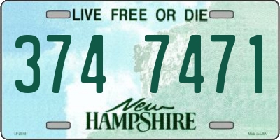 NH license plate 3747471