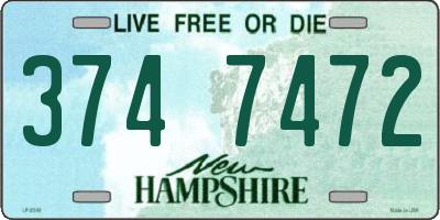 NH license plate 3747472