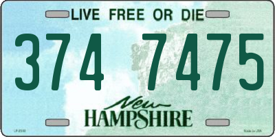NH license plate 3747475
