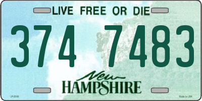 NH license plate 3747483