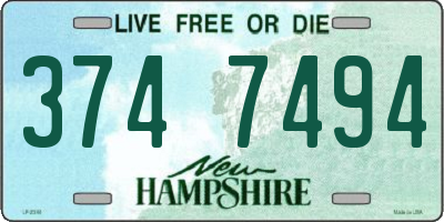 NH license plate 3747494