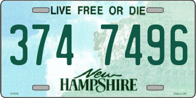 NH license plate 3747496