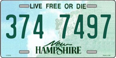 NH license plate 3747497
