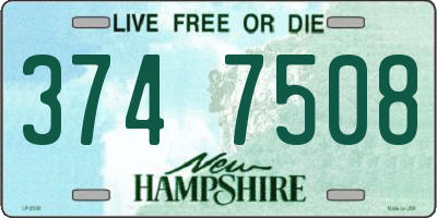 NH license plate 3747508
