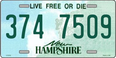 NH license plate 3747509