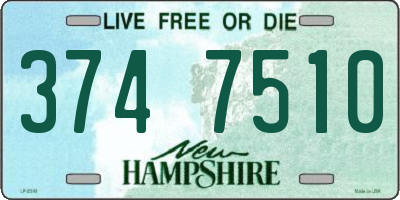 NH license plate 3747510