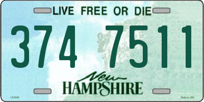 NH license plate 3747511