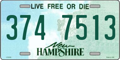 NH license plate 3747513