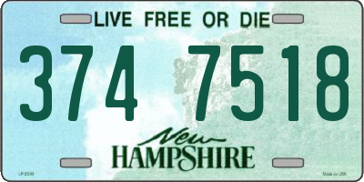 NH license plate 3747518