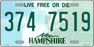 NH license plate 3747519