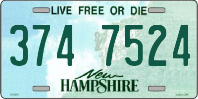 NH license plate 3747524