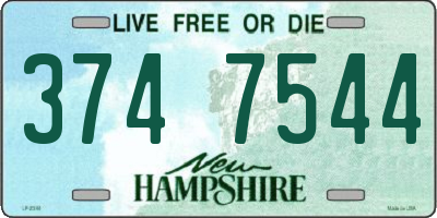 NH license plate 3747544