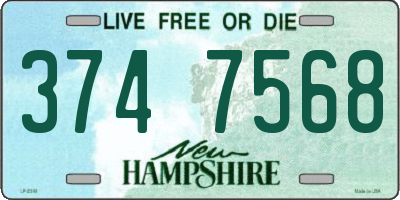 NH license plate 3747568
