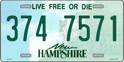 NH license plate 3747571
