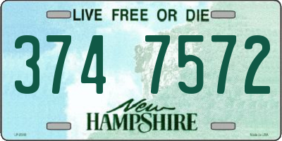 NH license plate 3747572