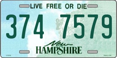 NH license plate 3747579