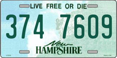 NH license plate 3747609