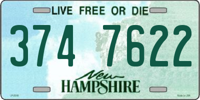 NH license plate 3747622