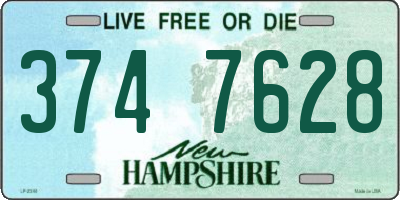 NH license plate 3747628