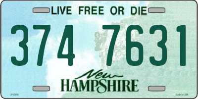 NH license plate 3747631